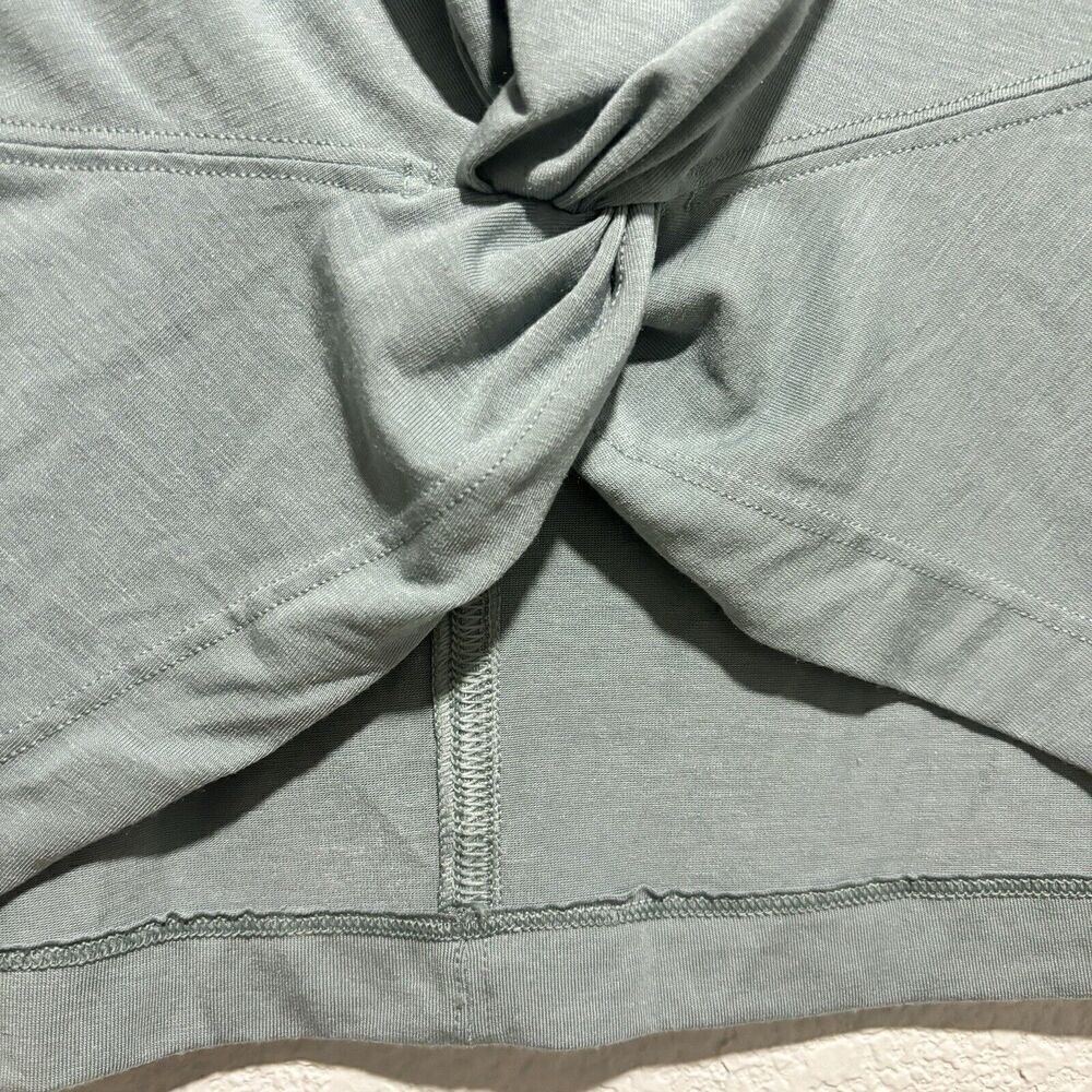 Athleta Embody Twist Front Top Sage Green Size Xsmall Elbow Sleeve - Picture 4 of 8